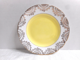 Bone China Bread/Butter Plate Yellow &amp; White Gold Royal Vale Gilt Design... - £9.23 GBP