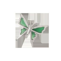 Origami Owl Charm (New) Iridescent Green On Silver Butterfly - (CH3392) - £7.00 GBP