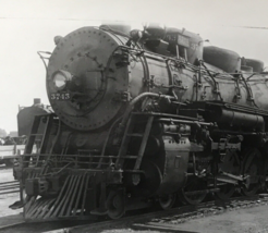 Atchison Topeka &amp; Santa Fe Railway Railroad ATSF #3743 4-8-2 Locomotive Photo - £11.00 GBP