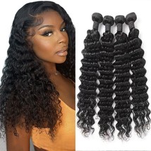 Deep Wave Bundles 16 18 20 22 Inch Deep Wave Human Hair Bundles Deep Curly Human - $53.99