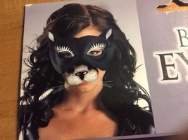 Black Cat Eye Mask - Use It For Dress Up - Halloween - Cosplay - £3.52 GBP