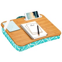 LapGear Designer Lap Desk with Phone Holder and Device Ledge - Aqua Trel... - $64.99
