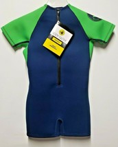 Body Glove Spring Suit Wetsuit Blue Green  Zip Up  Childs Size M. NWT - $35.63