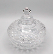 Waterford Crystal Covered Candy Dish Bowl w/Lid Diamond Pattern Signed VGC - £37.22 GBP