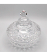 Waterford Crystal Covered Candy Dish Bowl w/Lid Diamond Pattern Signed VGC - $46.71