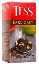 Tess Black Tea EARL GREY Citrus Peel &amp; Bergamot Flavor 25 x 2gr Tea Bags Russia - £4.78 GBP