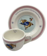 Vintage Wedgewood Peter Rabbit Miniature Cup and Saucer Frederick Warne ... - $32.57 CAD