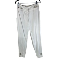 Escada Womens Dress Pants Slim Leg Pintuck Pockets White 34 US 4 - $19.24