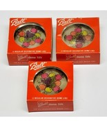 Vintage NIB Ball Regular Fruit Decorative Dome Mason Jar Lids 1975 Set O... - $520.21 MXN