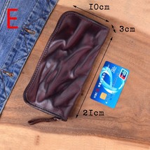 AETOO vintage Leather Long Wallet Clutch Bag Men Zipper Fold retro Handmade Vege - £58.42 GBP
