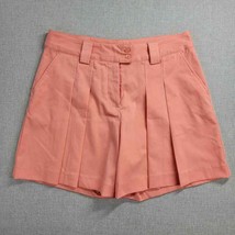 Lady Hagen Womens Shorts Size 8 Citrus Coral Sussex Pleated Golf Tennis ... - $17.60