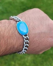 Stainless steel salman khan bracelet turquoise dabang firoza celebrity b... - $32.11