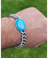 Stainless steel salman khan bracelet turquoise dabang firoza celebrity b... - £25.36 GBP