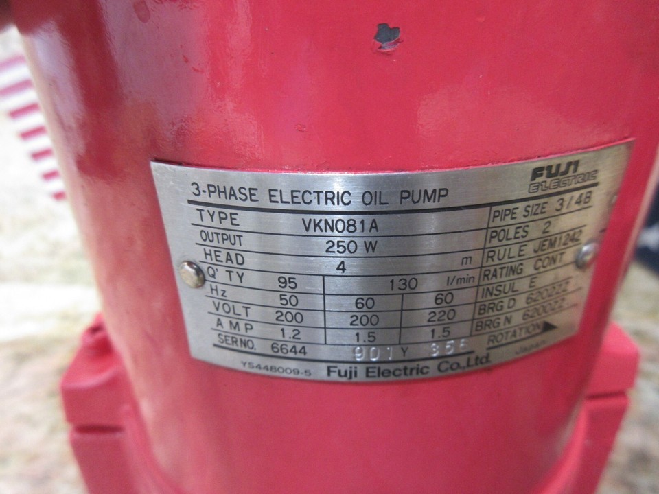 FUJI COOLANT PUMP VKN081A MATSUURA MC 510V EACH 1 Item image 4