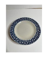 Gibson Blue and White Spongeware Dinner Plates Set of 4 Farmhouse - $29.00 CAD