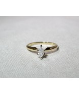14K Yellow Gold .16 Carat Marquise Diamond Ladies Ring Size 4 1/4 K1325 - £175.16 GBP