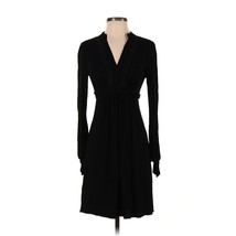 BCBG Belted Black Small Petite SP Casual V-Neck Lace Accent Dress - £18.80 GBP