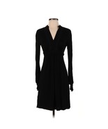 BCBG Belted Black Small Petite SP Casual V-Neck Lace Accent Dress - $24.00