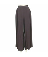 EILEEN FISHER Bark Brown Tencel Viscose Crepe Wide Cropped Pants 1X - £101.53 GBP