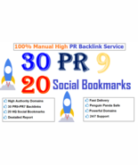 Manually do 30 PR9 + 20 Bookmarks UNIQUE Domains safe SEO Backlinks - $349.60 MXN