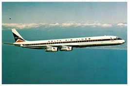 Delta Air Lines McDonnell Douglas DC 8 61 Airplane Postcard - £4.64 GBP
