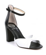 New Vince Camuto Women&#39;s Wesher Colorblock Block Heel Sandal Black/White... - $134.46 CAD