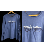 LL Bean T Shirt Mens Moose Print Size M Slightly Fitted Blue Organic Cot... - $49.83