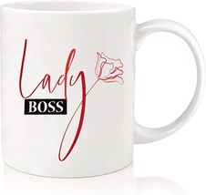 11 OZ Novelty Coffee Mug  &quot;Lady Boss&quot; Printed on Both Sides NEW - £14.60 GBP