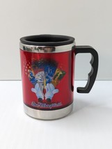 Walt Disney World 12 oz Travel Mug Red Stainless Steel Tumbler With Lid Mickie - $12.82