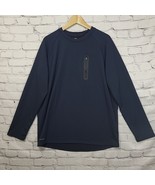 Russell Long Sleeve Dark Navy Training Fit Shirt L/G 42-44 Polyester &amp; S... - $15.84