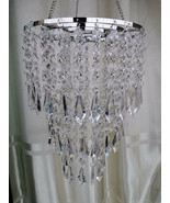 2Pcs Acrylic Crystal Beads Hanging Chrome Frame Chandelier Wedding Cente... - £43.04 GBP