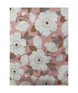 Emma &amp; Mila White Pink Flowers Floral 42&quot; x 2.83 yards - £13.44 GBP