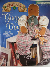 Daisy Kingdom Vtg Ginger Boy Doll Kit Stitch N’ Stuff Vintage 1997 cotton Fabric - £15.79 GBP