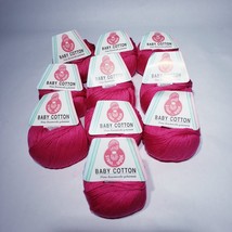 Lot of 10 Stahl Wolle Baby Cotton 25 g Pink Yarn Skeins/Balls Color 4307 - £37.48 GBP