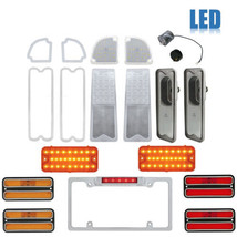 67-68 Chevy GMC Truck LED Clear &amp; Amber Tail Marker Park License Lamp Le... - £327.50 GBP