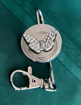Novelty Silver Metal Jeweled Butterfly Keyfinder 4&quot; Length Unmarked - $9.89