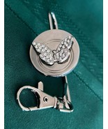 Novelty Silver Metal Jeweled Butterfly Keyfinder 4&quot; Length Unmarked - $13.86 CAD