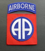 ARMY 82ND AIRBORNE DIVISION LARGE EMBROIDERED PATCH 3.5 x 4.1 INCHES - £5.14 GBP