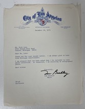 Tom Bradley Signed Autographed 1974 Letter on City of Los Angeles Letter... - $39.99