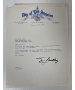 Tom Bradley Signed Autographed 1974 Letter on City of Los Angeles Letter... - £31.59 GBP