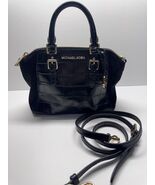 Michael Kors Black Croc Embossed Leather Crossbody Satchel Handbag - $137.96 CAD