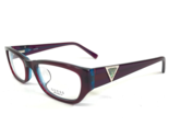 GUESS Brille Rahmen GUA 2387 PURBL Lila Blau Gold Kristalle 51-17-140 - $27.61