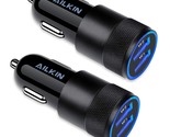 Car Charger, [2Pack/3.4A] Fast Charge Dual Port Usb Cargador Carro Light... - $16.99