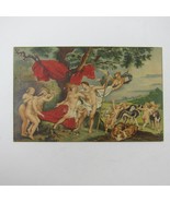 Postcard Art Painting Venus &amp; Adonis Julie Von Gamboni Cherub Angel Vint... - $9.99