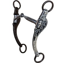 Retired Gist Classic Equine Engraved Floral Shank Argentine Smooth Snaffle Bit - £180.91 GBP
