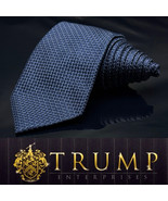 Donald J. Trump Signature Collection Silk Tie Dark Blue MAGA - $1,923.49 MXN