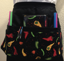 6 Pocket Waist Apron / Chili Peppers - £15.92 GBP