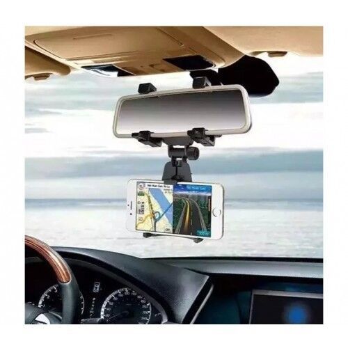 Universal 240° Car Rearview Mirror Mount Holder Stand Cradle For Cell Phones GPS