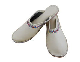 Women Slippers Indian Handmade Leather Flip-Flops Clogs Flat US 5 - $44.99