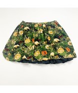 Jack Women&#39;s Skirt Size 4 Floral Green Black Pleated Lined Rayon - $10.00